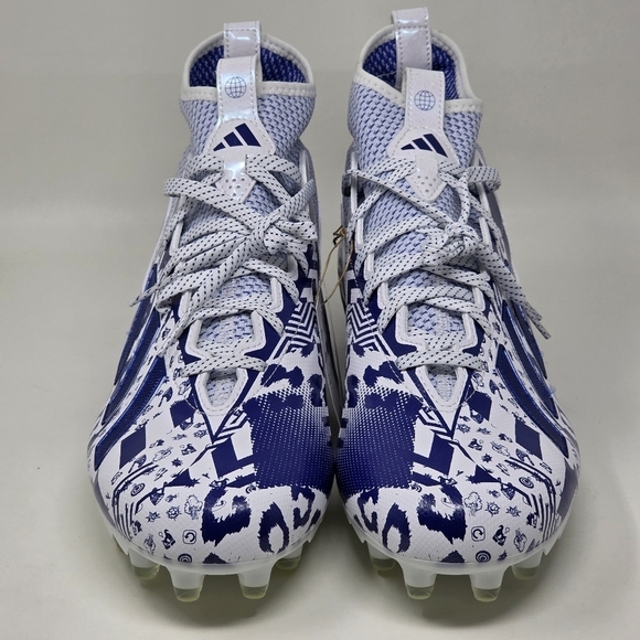 adidas Freak‎ 23 7v7 SMU Football Cleats White Blue GW4167 Men\'s Size 12 New
